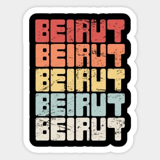 Vintage BEIRUT Lebanon Text Sticker